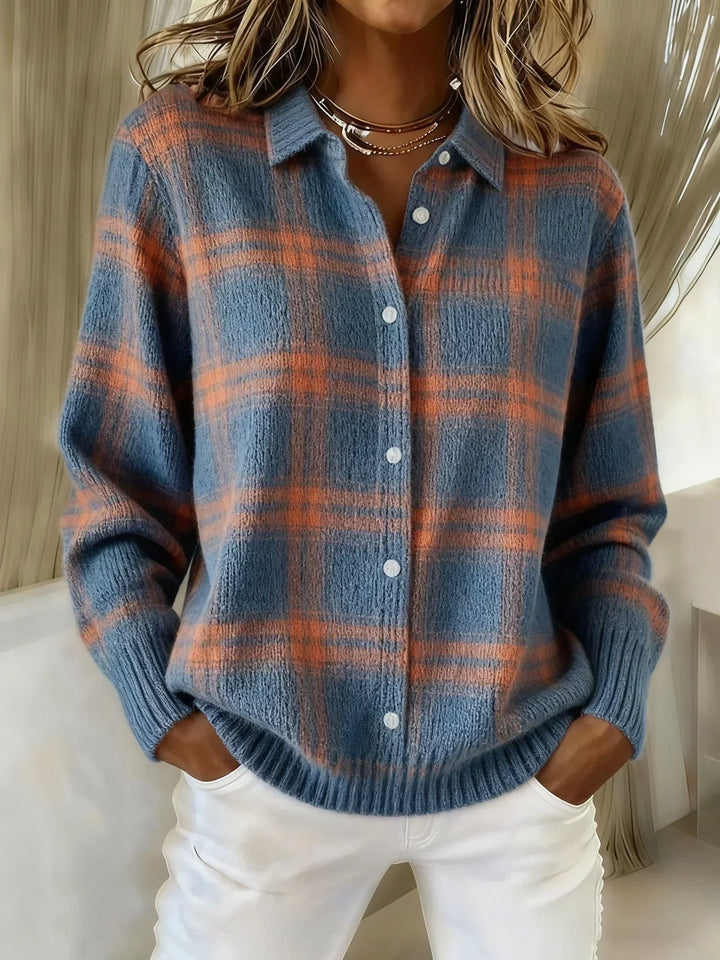 Victoria | Pull Retro en laine artisanale avec Contraste Casual