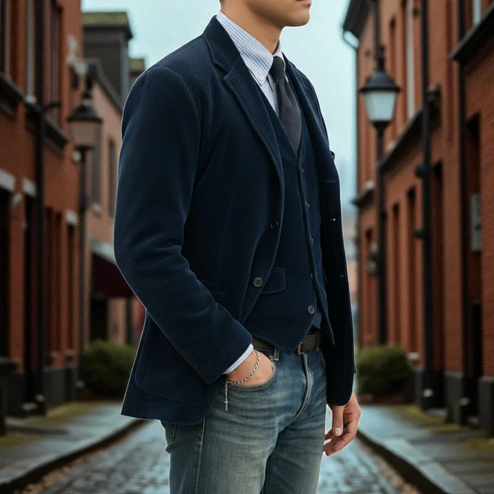 Tommy | Ensemble de 2 pièces : Blazer et Gilet en Velours Côtelé