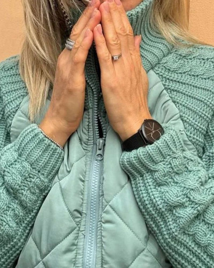 Victoria - Veste en Polaire Tricotée Décontractée