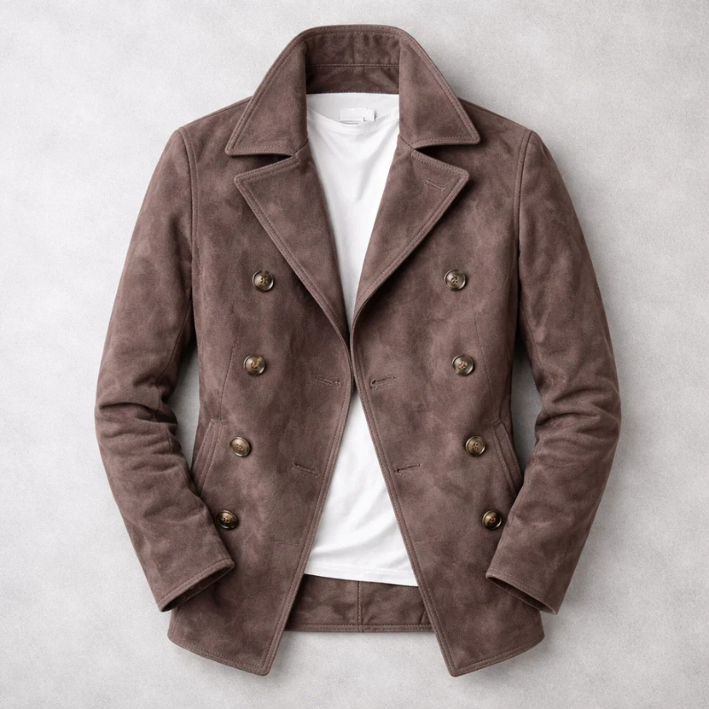 Oliver™ | Manteau classique en daim à double boutonnage