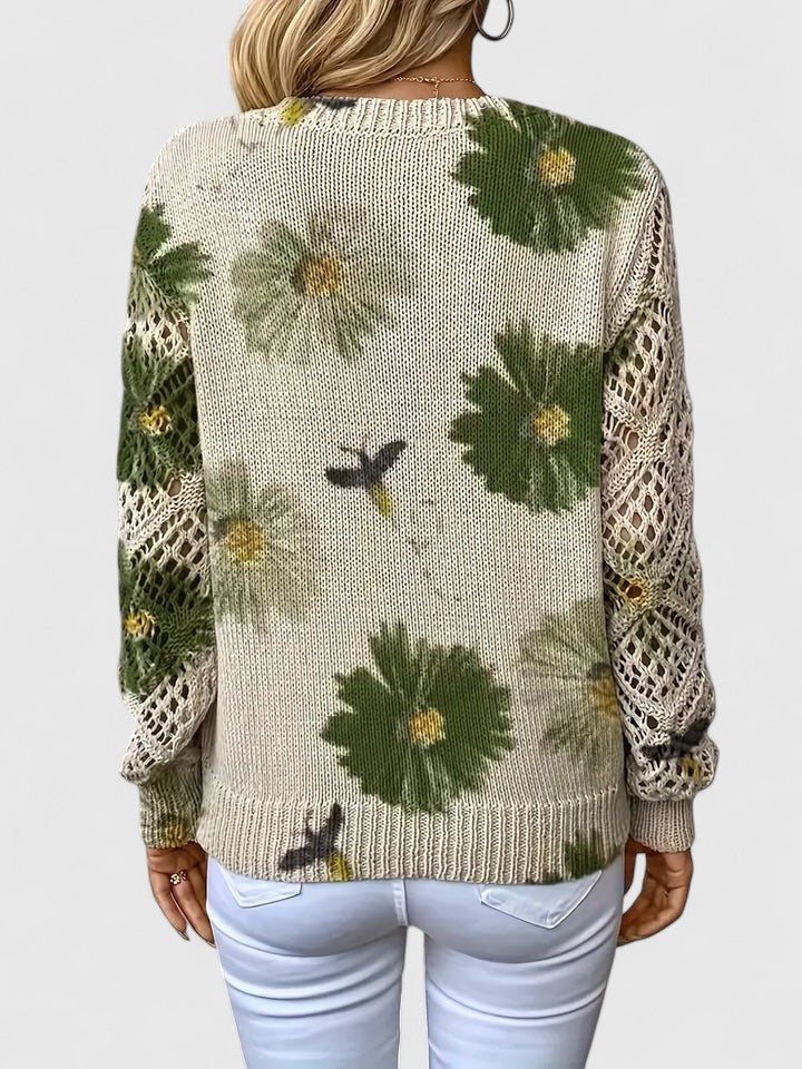Magnolia | Pull élégant avec motif floral
