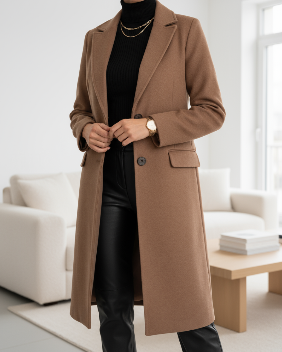 Auria - Élégant Manteau Long