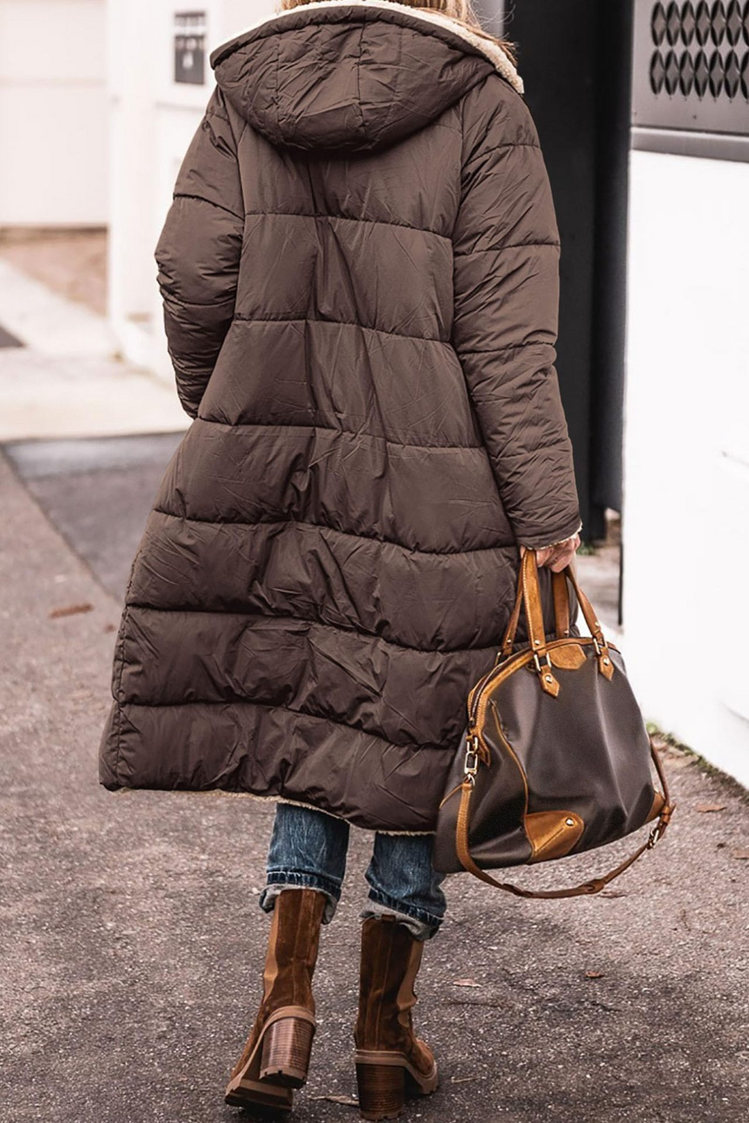 Johna – Manteau Réversible en Sherpa Luxe