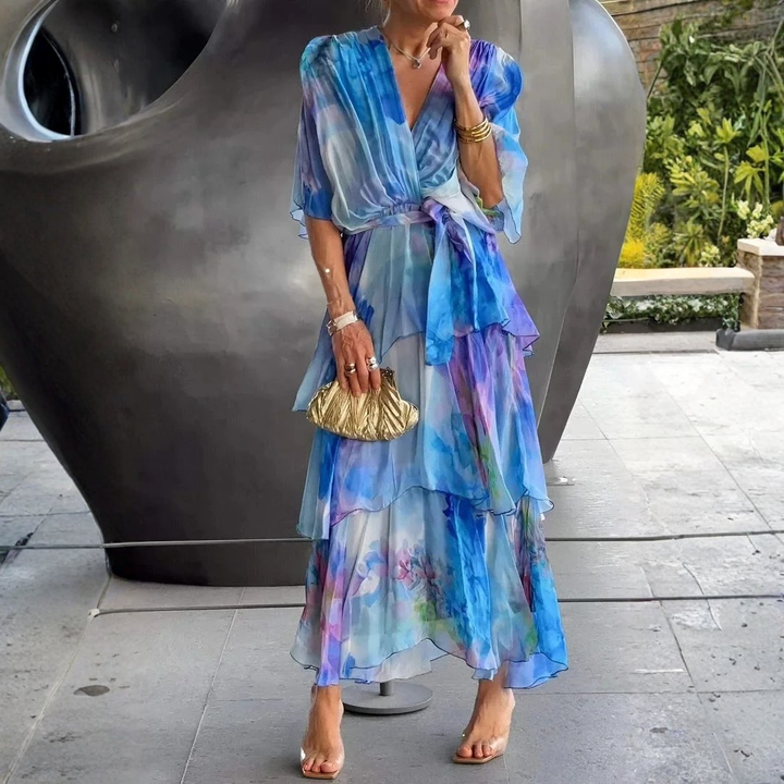 Cassia – Robe Chiffon Élégante