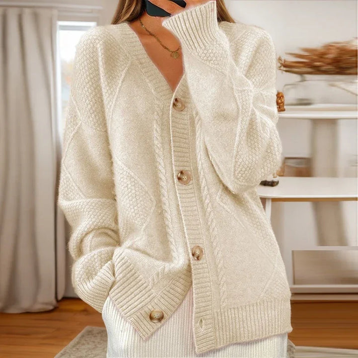 Éloise | Cardigan en Tricot Câblé Confortable