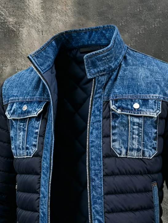 Maison | Veste hybride matelassée en denim
