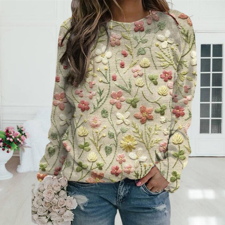 Stella | Pull à Motif Floral pour Femmes