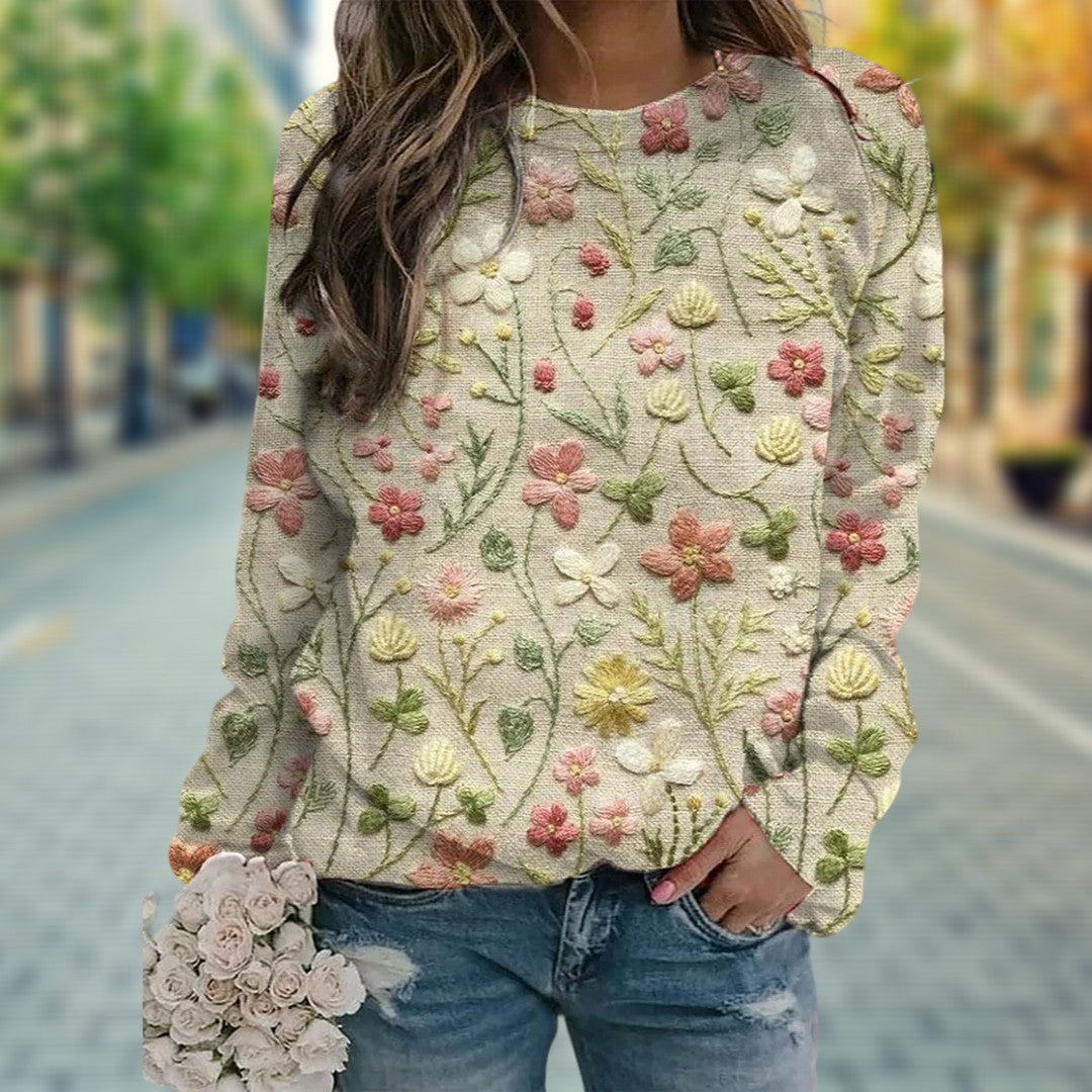Stella | Pull à Motif Floral pour Femmes