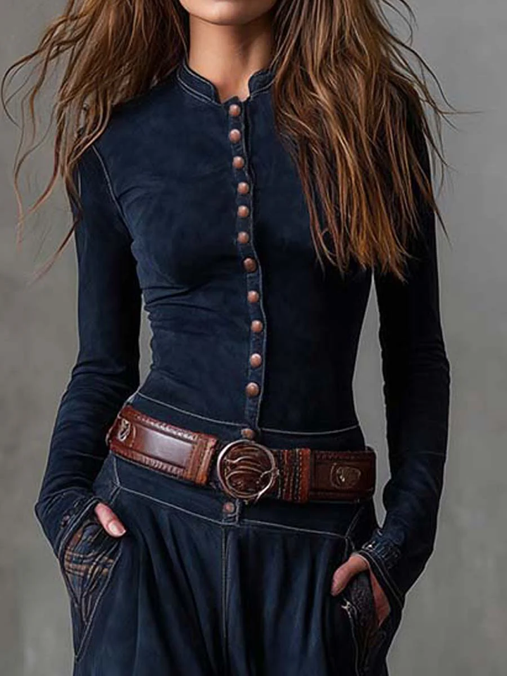 Michelle | Robe maxi en suédine