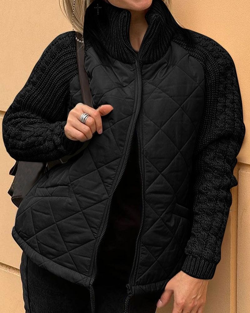 Victoria - Veste en Polaire Tricotée Décontractée