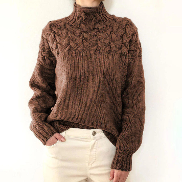 Charlotte | Pull en Tricot Col Roulé Douillet