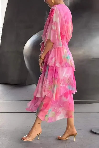 Cassia – Robe Chiffon Élégante