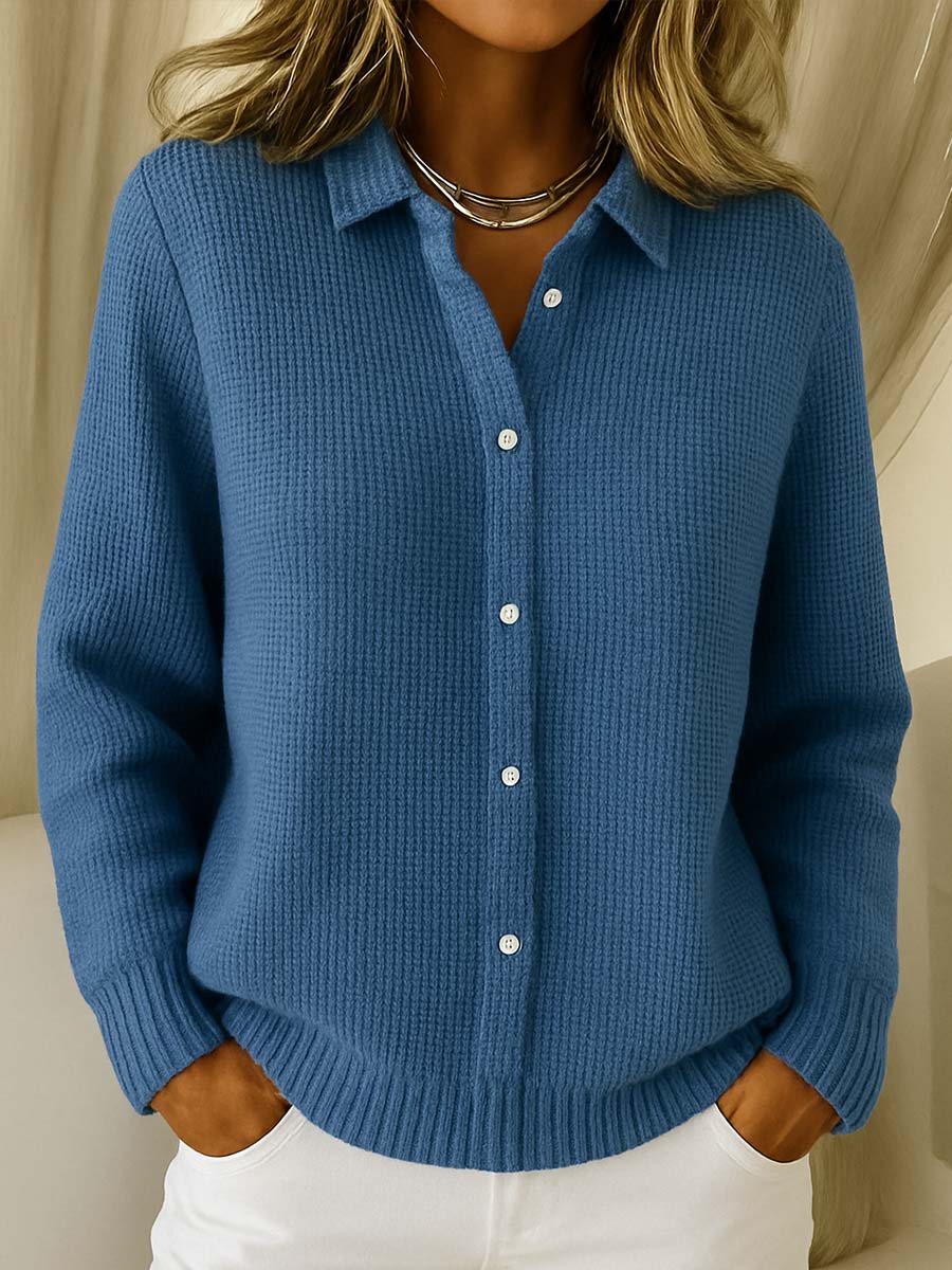 Elaine | Cardigan Boutonné en Tricot Classique