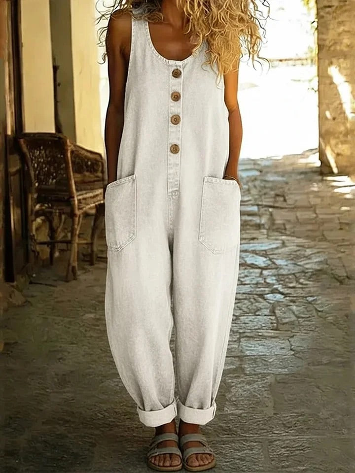 Lenna – Combinaison en denim de coton vintage